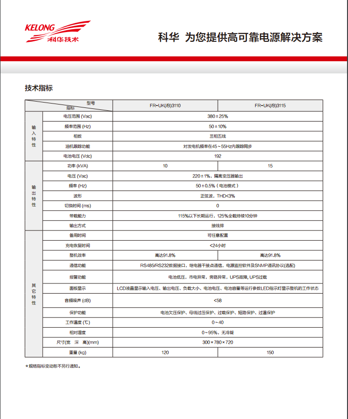 科华FR 三进单出10K-15kVA(图4)